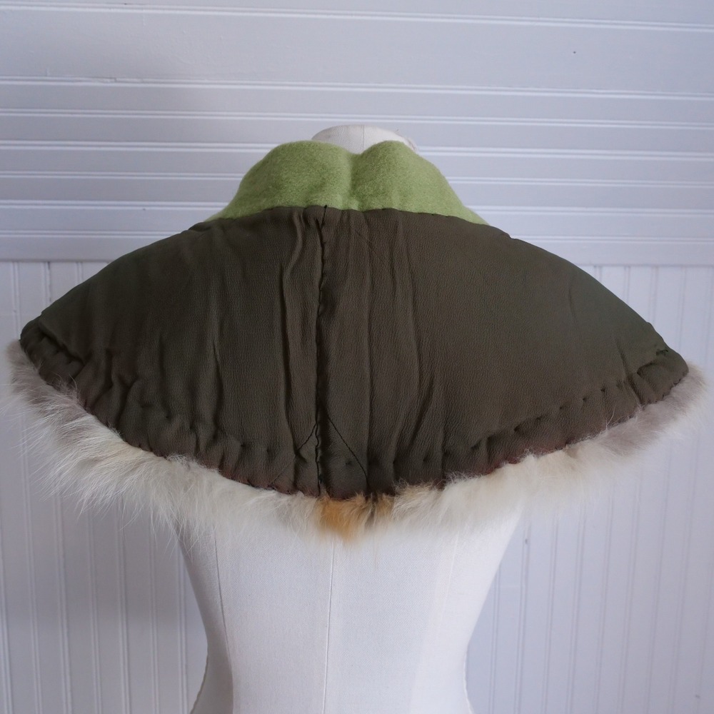 Vintage mid century two tone genuine fox fur collar - Picture 4 of 8